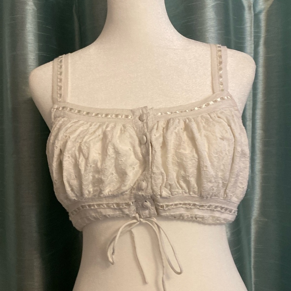 White Sleeveless torso-less Top